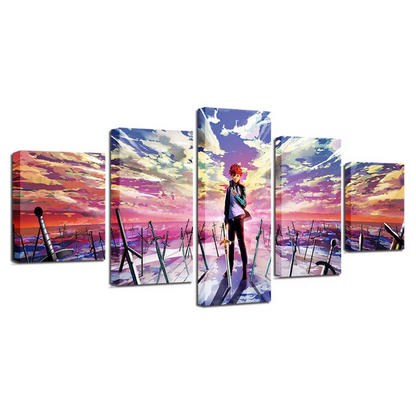 5 animation characters HD spray painting canvas oil painting