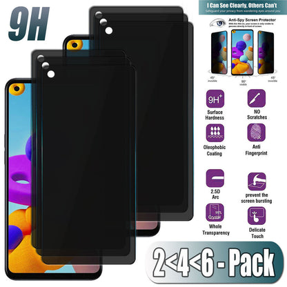 For Samsung Galaxy A21 A21s Privacy Tempered Glass Anti-Spy Screen Protector
