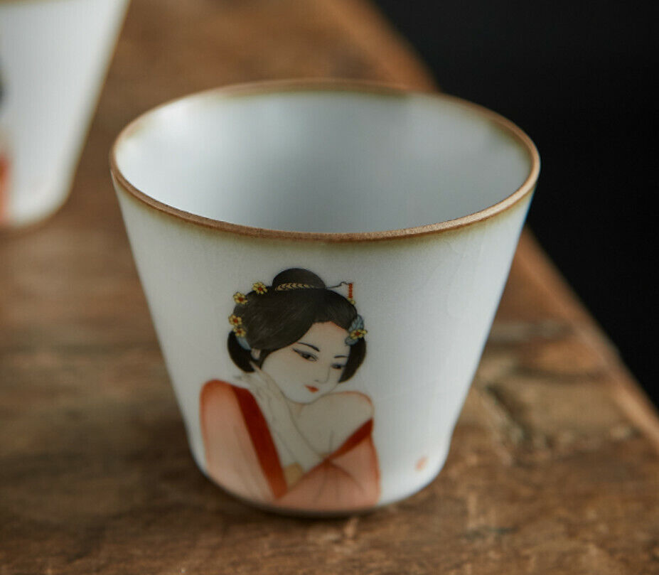 100cc China Song Dynasty Antique master tea cup ruyao beauty ceramic cup
