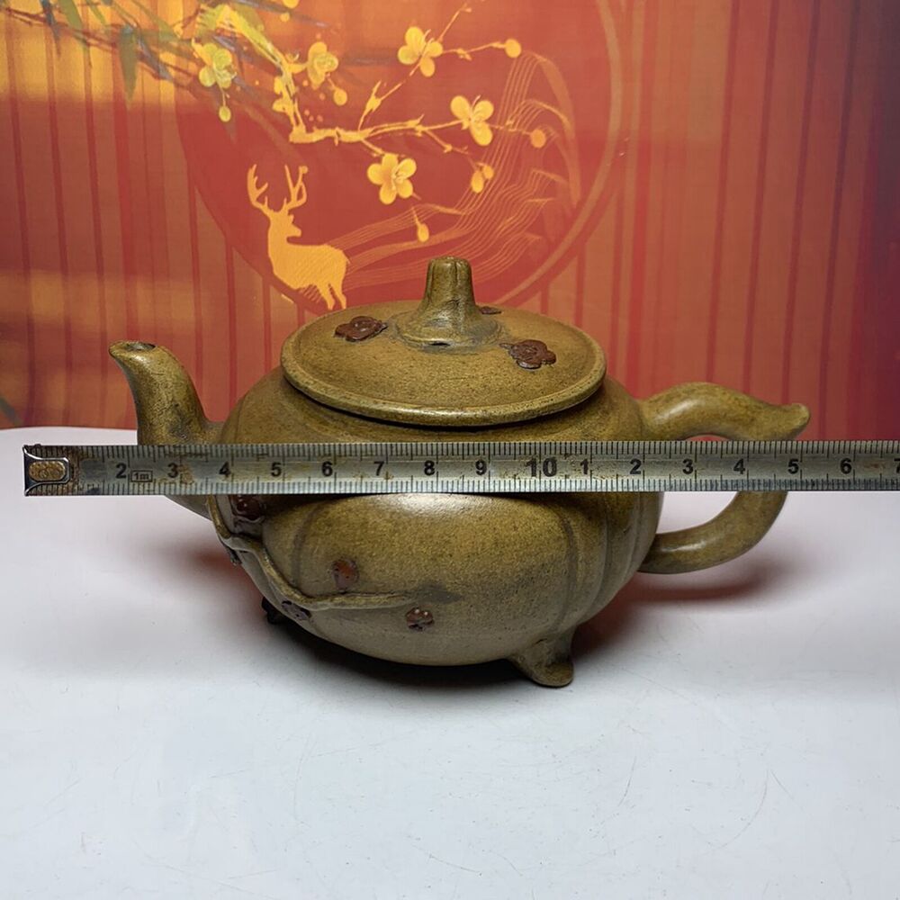 Vintage Chinese Yixing Purple Clay Teapot Zisha Ceremony Plum Flower Teaware Art