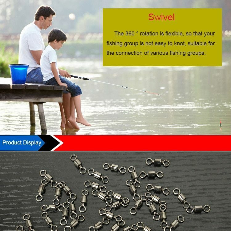 Bearing Rolling Swivel Connector 1000/2000/3000pcs Fishing Tackle Accessories