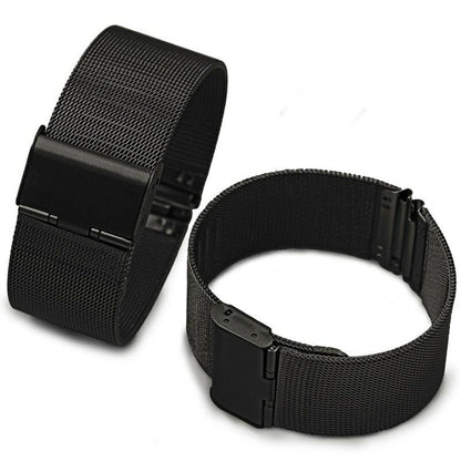 8mm~24mm Stainless Steel Milanese Loop Mesh Watch Band Strap Fold Buckle Release