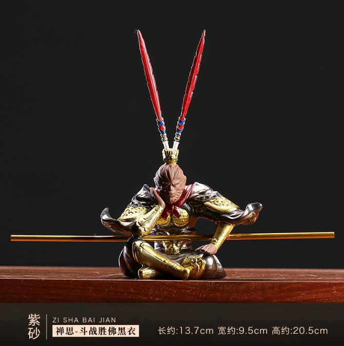 Monkey king statue creative home table decoration on sales yixing zisha tea pet