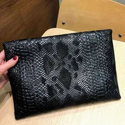 Snake Pattern Leather Crossbody Bag For Women Messenger Bag Shoulder Bag Handbag