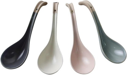 Unique Soup Spoons Chinese Japanese Korean Cooking Home Kitchen Gifts Set of 4