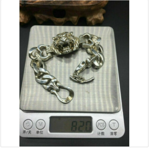 Chinese tibet silver Bracelet Fashion evil person statue gift decorate
