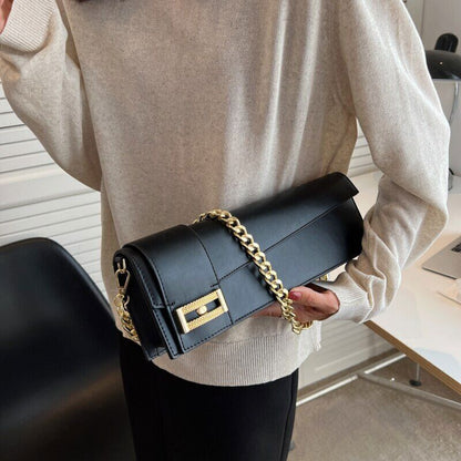 PU Leather Flap Shoulder Bags Office Women Big Crossbody Bags Handbags Purses