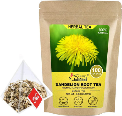 Organic - Dandelion Root Tea Bags, 100 Teabags, 2.5g/bag
