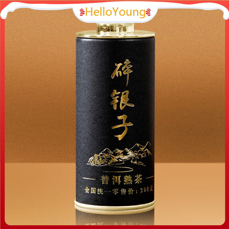 Glutinous Fragrance Crushed Silver Tea Fossil Yunnan Pu'er Ripe Tea Leaves 60g*2