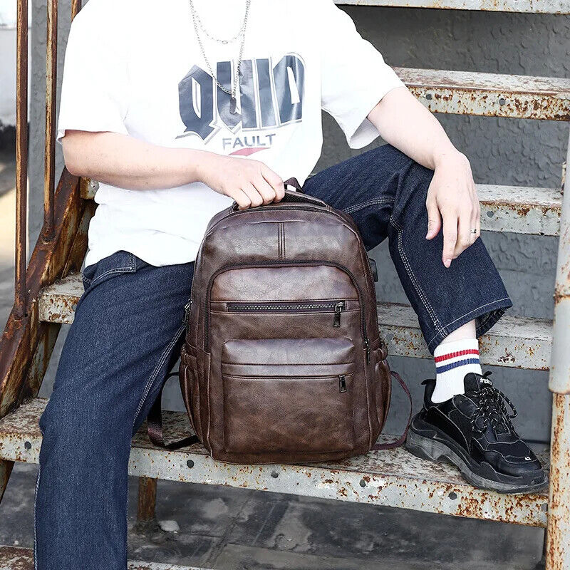 USB Charging Backpack Men Bagpack Laptop Backpacks Schoolbag Teenagers Boys