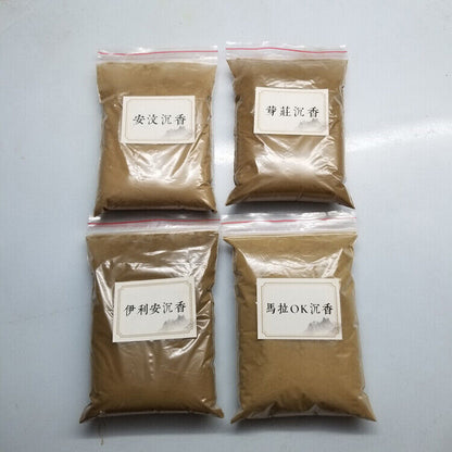 250g 天然正宗沉香粉末正品安神打篆制香原料家用香道熏香粉越南散粉 袋装 Agarwood Powder