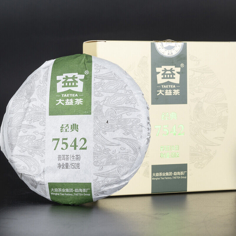 TAETEA Classic 7542 Raw Pu'er Tea Menghai Dayi Puerh 150g Puer Raw Pu-erh Tea