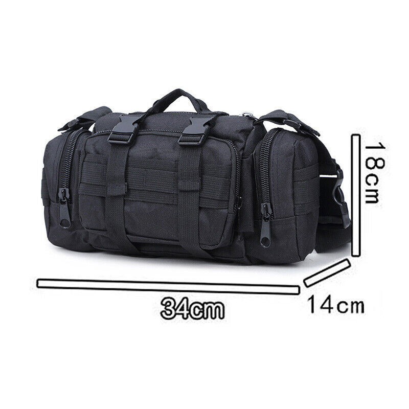 Men's Military Tactical Waist Bag Outdoor Camping Shoulder Chest Bag Fanny Pack