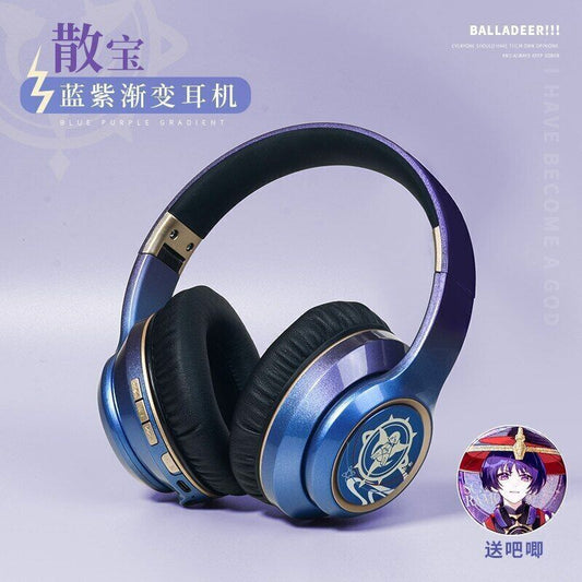 Genshin Impact Balladeer Wireless Bluetooth Headset Foldable Headphones Cosplay