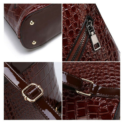 6 pcs/set Luxury Leather Composite Bags Handbag Wallet Backpack Shoulder Bag