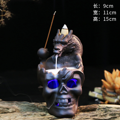 Yixing ceramic creative skull personalized retro viewing living room indoor sand