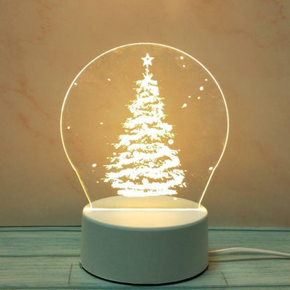 3D LED Night Light USB Chrome Small Table Lamp Hearts Novel Illusion Lamp Girl
