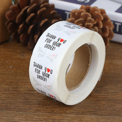 500pcs/roll round thank you for your order sealing stickers gifts bag labelR-ca