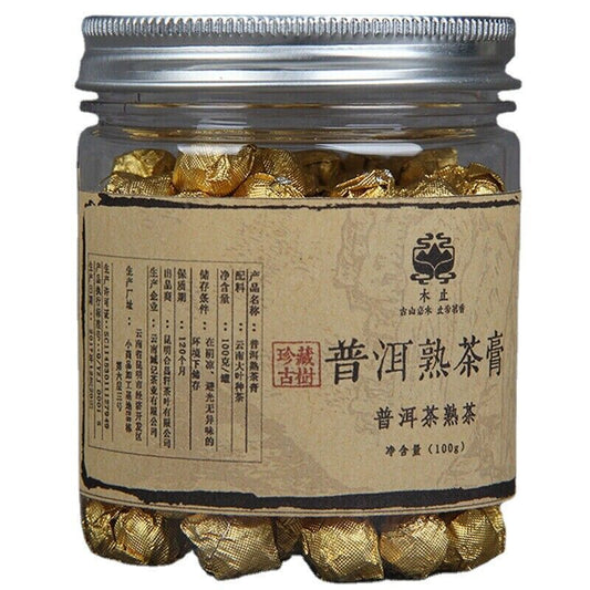 100g Pu'er Black Tea Cream High Quality Canned Pu-Erh Ripe Tea Specialty Tea