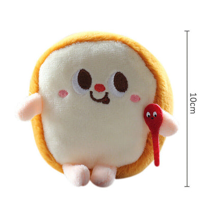 Creative Cute Cartoon Food Styling Plush Pendant Keychain Bag Charms Decoration