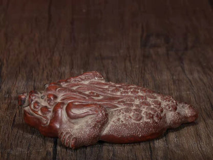 chinese tea pet gold-toad zisha Clay Fun Gongfu Popular Table Wealth yixing rare