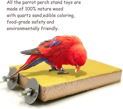 6 Pack Birdcage Stands Bird Platform for Cockatiels Perch Lava Ledge for Birds