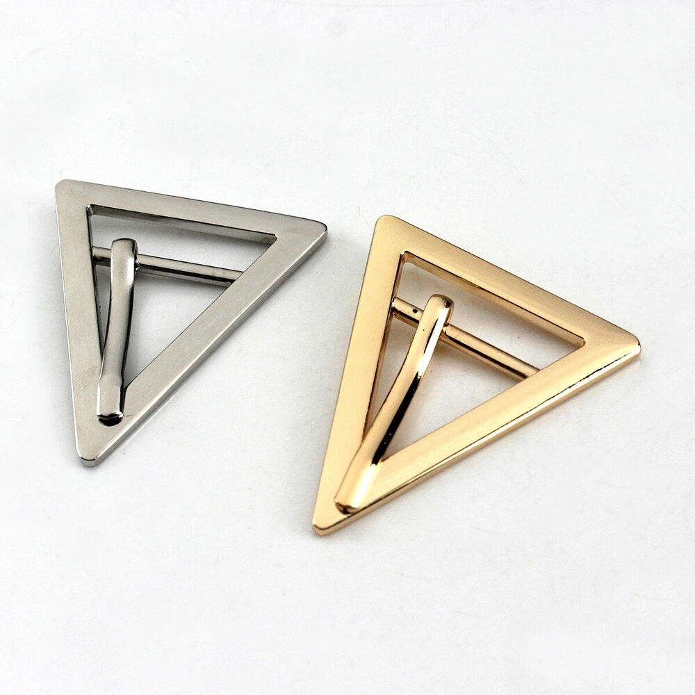 Women Belt Buckles Metal Triangle Fashion Single Pin DIY Leather Craft Accessory
