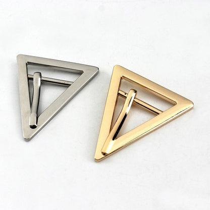 Women Belt Buckles Metal Triangle Fashion Single Pin DIY Leather Craft Accessory