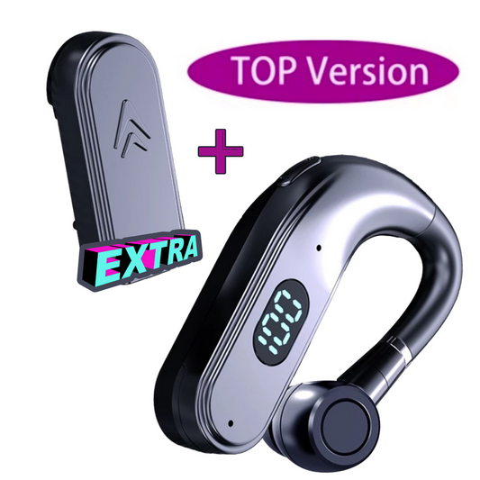 Bluetooth 5.2 Earpiece Wireless Headset Driving Trucker Earbuds Noise Cancelling