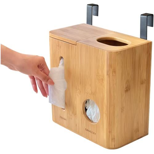 Ayos Grocery Bag Holder & Trash Dispenser - 2 in 1 - Standard, Natural