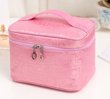 Cosmetic Bag Letter Big Travel Toiletry Bag Zipper Makeup Purse 19*17*25.5CM 1PC