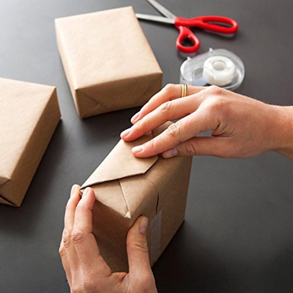 Wrapping Paper 30 Meters Brown Kraft Roll Wedding Birthday Gift Wrapper Material