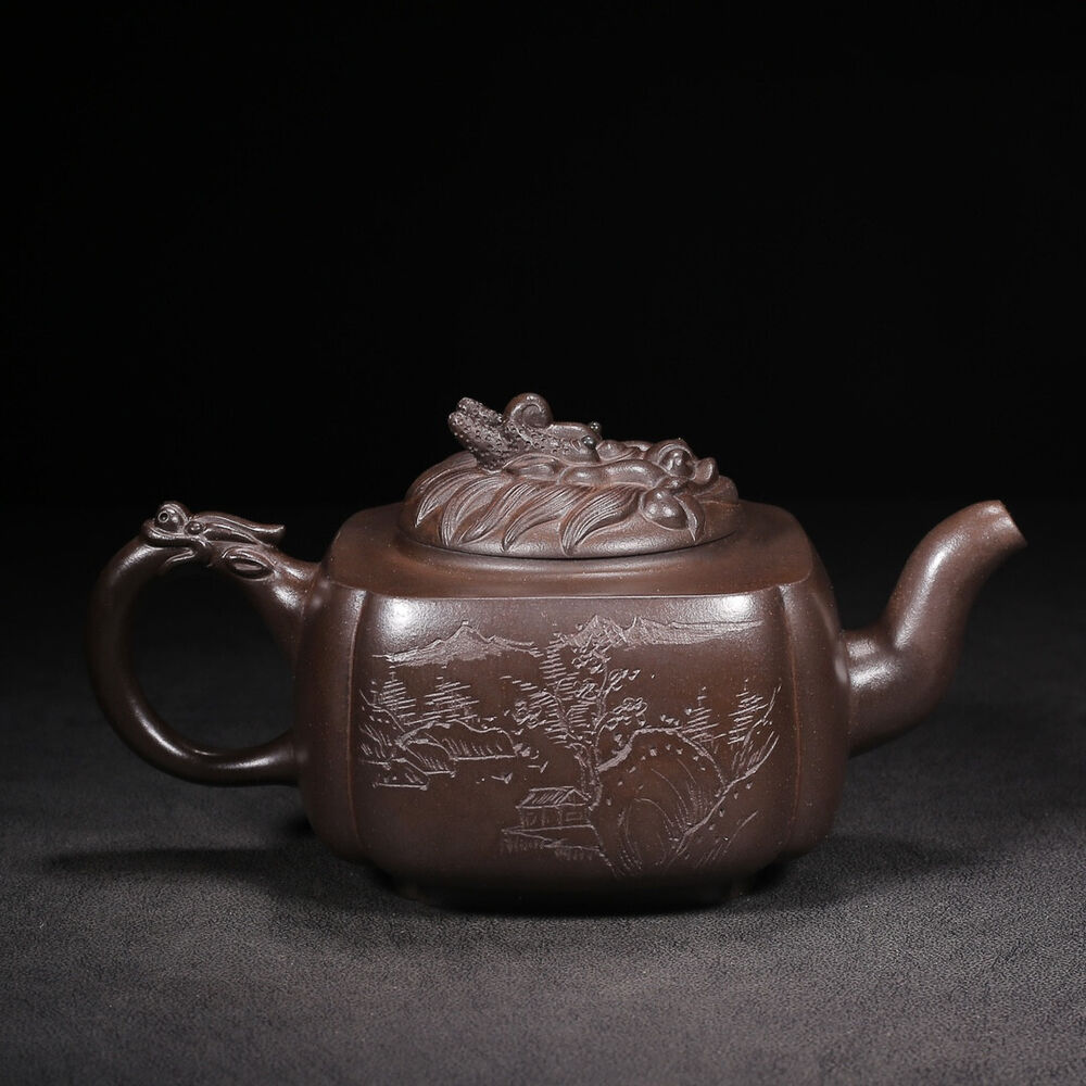 Chinese Yixing Zisha Clay Handmade Exquisite Teapot （独占鳌头 底款：徐汉棠）