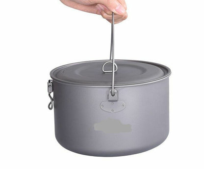 Pot 1.3L / 1.95L / 2.9L Camping Titanium Cookware Lid Lightweight Cooking Kit
