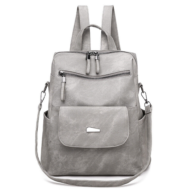 Women's Backpack Fashion Leather Large Multi-pocket Travel Rucksack Shoulder Bag