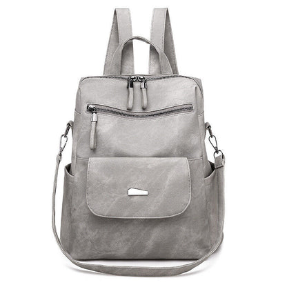Women's Backpack Fashion Leather Large Multi-pocket Travel Rucksack Shoulder Bag