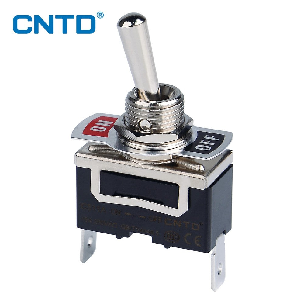 CNTD Self-locking Toggle Switch 15A 250VAC C5 Series Single Pole Double Pole
