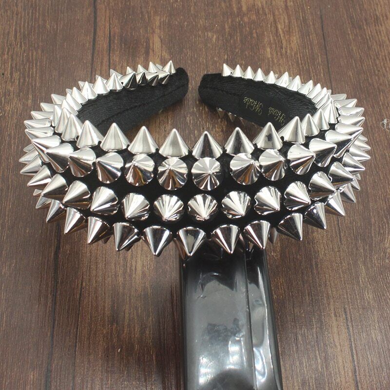 Women Headbands Baroque Fashion Rivet Sponge Luxury Hair Hoop Ladies Headdresses