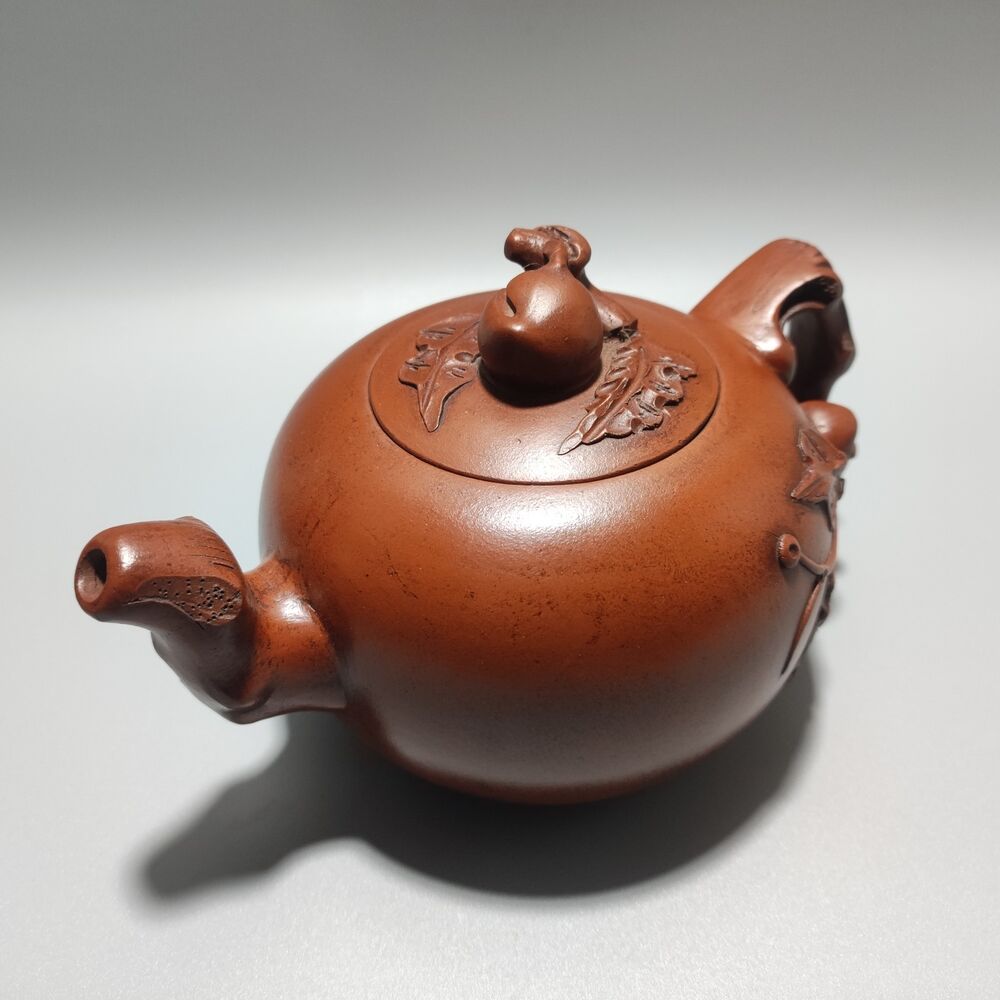 Vintage Chinese Yixing Purple Clay Teapot Zisha Ceremony Ceramic Peach Teaware