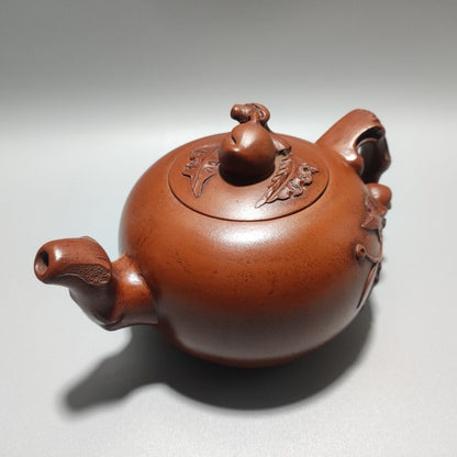 Vintage Chinese Yixing Purple Clay Teapot Zisha Ceremony Ceramic Peach Teaware