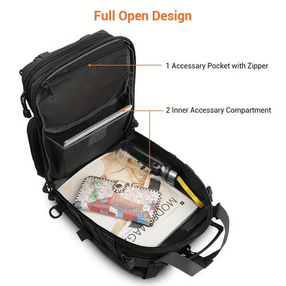 Tactical Backpack Chest Bag Waterproof Rucksack Bag for Outdoor Hiking Camping