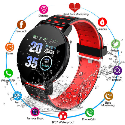 Bluetooth Smart Watch Heart Rate Monitor Bracelet for Android Ios Iphone Samsung