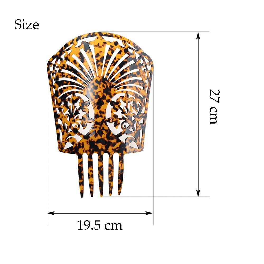 Women Headdress Hair Combs Clips Colorful Acetate Flamenco Accessories 19.5x27cm