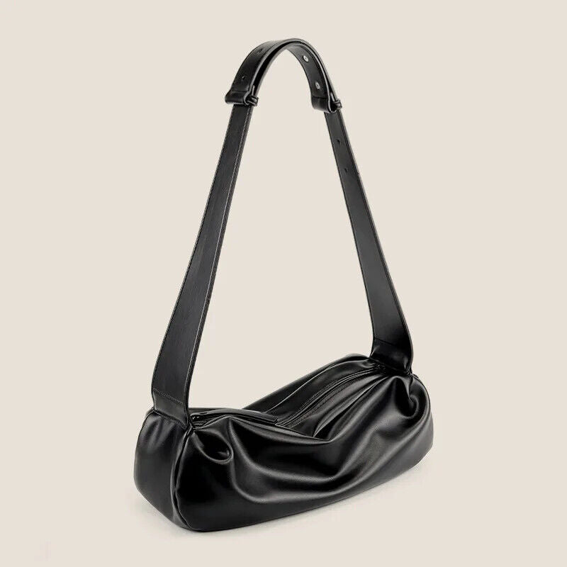 Crossbody Bags Women Wide Strap Shoulder Bag Soft Pu Leather Messenger Bag
