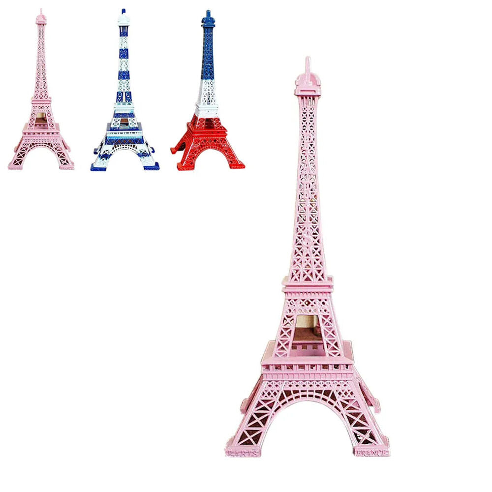 Home Decorations Metal Colorful France Paris Eiffel Tower Elegant Statue 18-25cm
