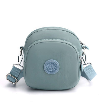 Nylon Shoulder Bag Waterproof Handbag Travelling Tote Crossbody Purse 14*1*17 CM