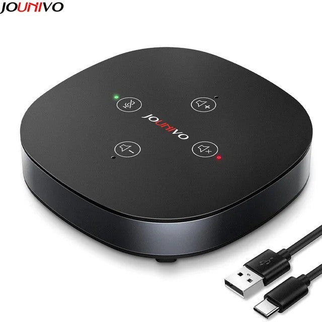 USB Conference Speaker, Microphone with Speakers, Omnidirection Zoom Mic Speaker