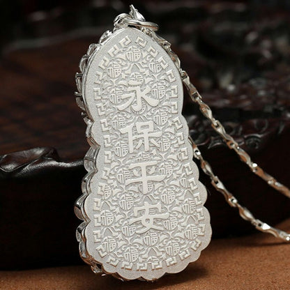 S999 Pure Fine Silver Men Women Lucky Flame Buddha Guanyin Pendant 4G-24G