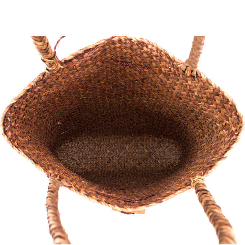 Womens Lady Beach Bag Straw Large Woven Handbag Casual Flower Tote Shopper Bag