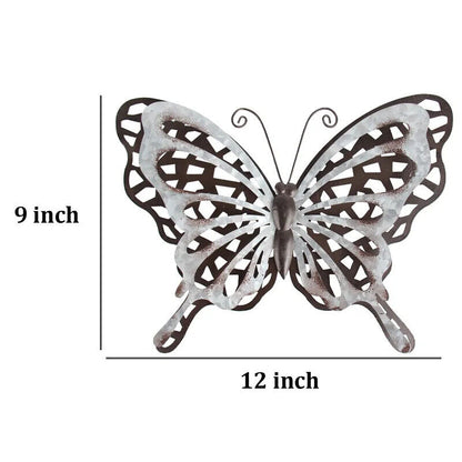 Butterfly Wall Decor Metal 3D Art Indoor Outdoor Garden Sculpture Patio Ornament